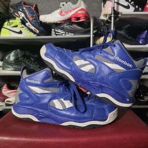 🔥 Rare! Reebok Pump Above The Rim Size 12 Blue High Top Sneakers